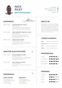 Best Free Yacht CV template