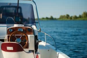 yacht tender deck and steering well