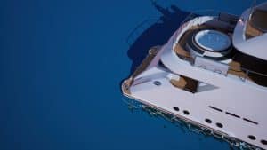 white charter yacht in the water
