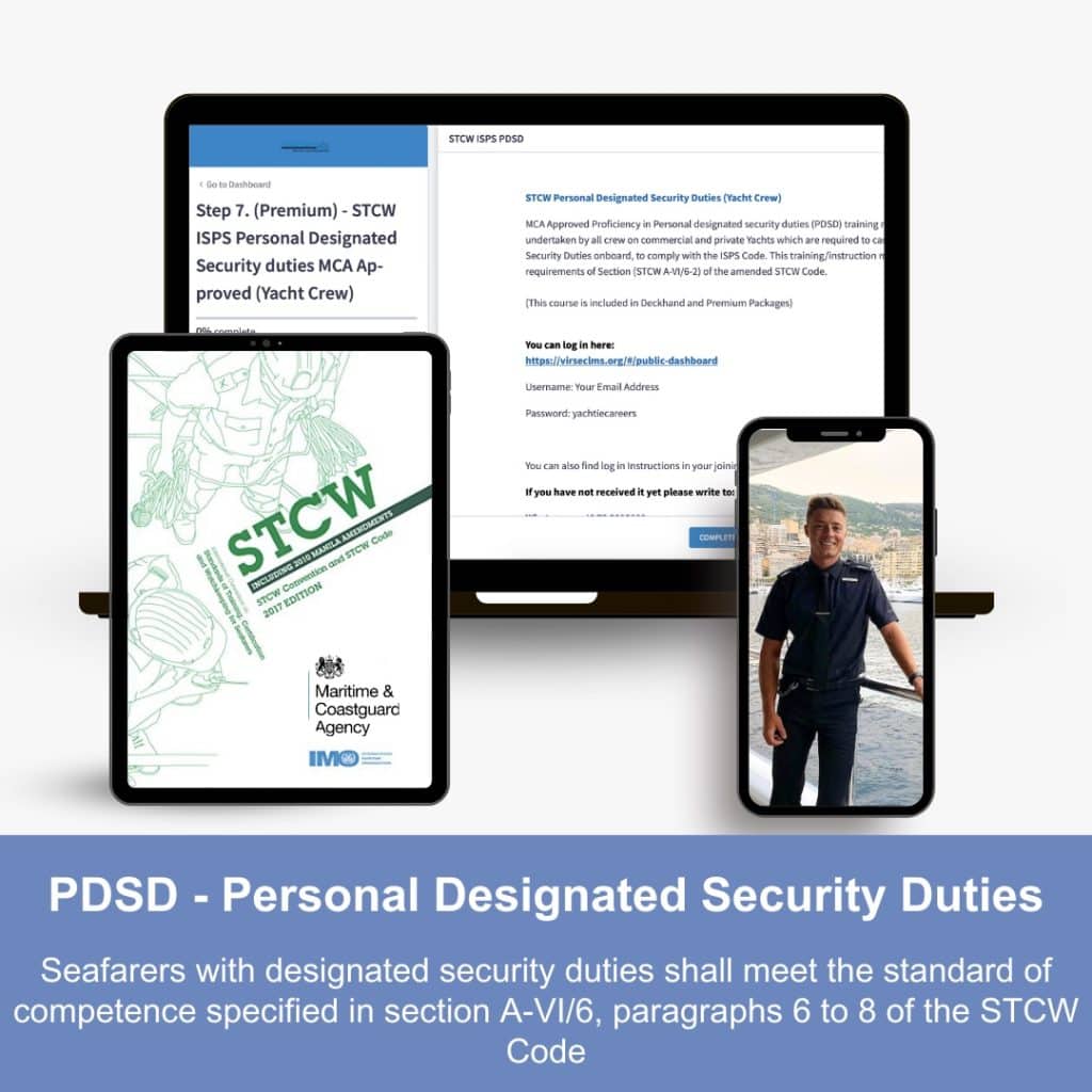 STCW Personal Designated Security Duties Yacht Crew
