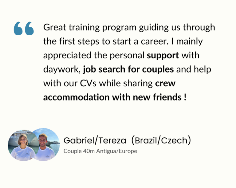 Couple job Yachts Training